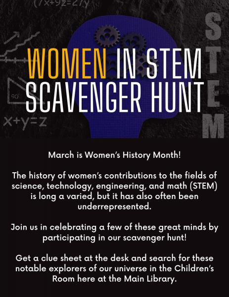 Image for event: March Scavenger Hunt: Women in STEM